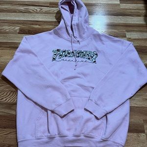 Large pink Thrasher hoodie